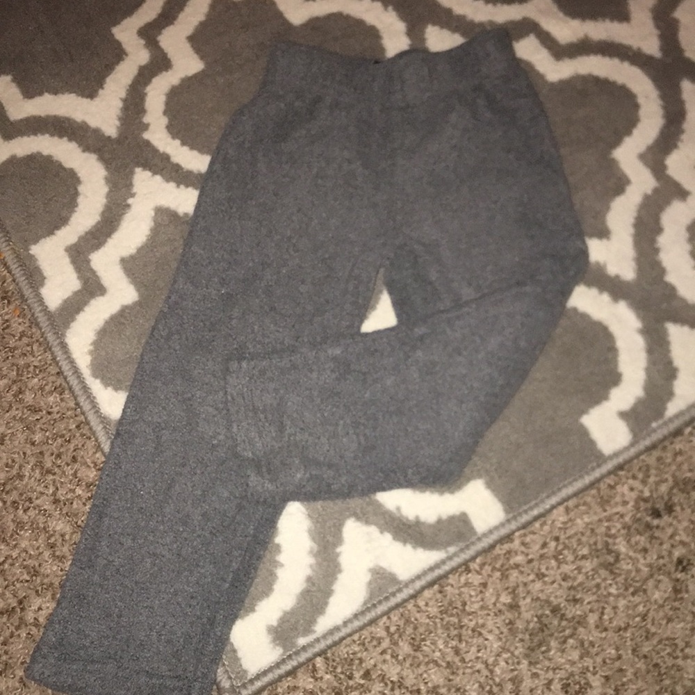 Dark gray fleece pants